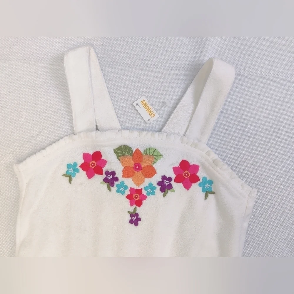 Gymboree Summer Romper Little Girls Sz Large 10 - 12 + FREE Cat Jack Tulle Dress